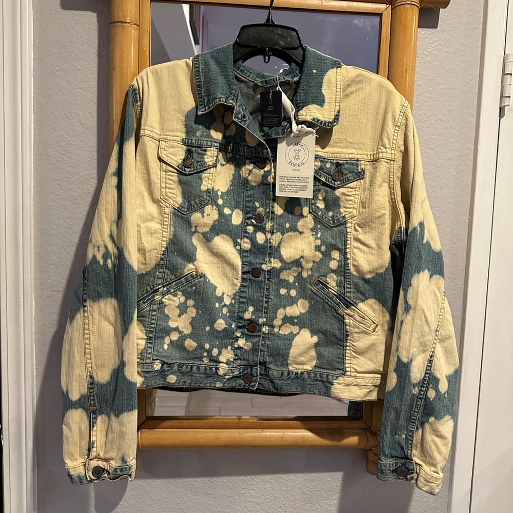 NWT Remade Y2K-inspired dye tech denim jacket by Urban Renewal / Levi’s buttons